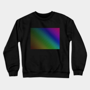 DIAGONAL STRIPES, RAINBOW COLOURS Crewneck Sweatshirt